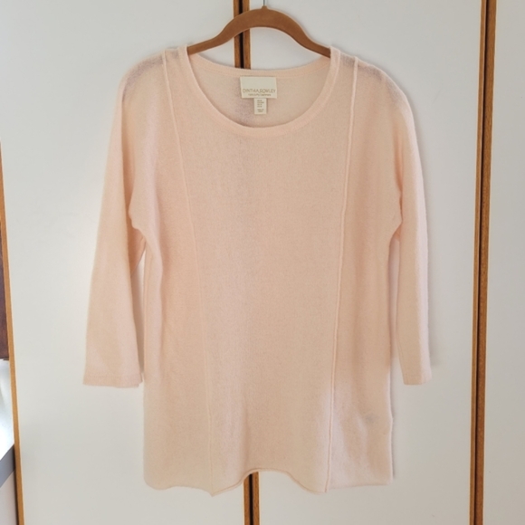 Cynthia Rowley 100% 2-ply Cashmere Crewneck Sweater M - Picture 1 of 8